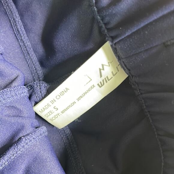 WILLIT Navy Elastic Waist Drawstring Casual Shorts Pockets Women’s - Picture 3 of 7